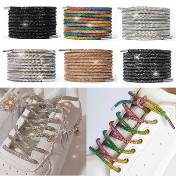 1PC Луксозни модни шнурове Аксесоари Диамантени връзки за обувки Маратонки Дантели Ярки струни Връзки за обувки с кристали