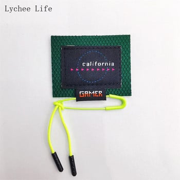 Lychee Life 4Pcs Inspiration Words Ετικέτες ραπτικής υφαντού υφάσματος Ετικέτες Χειροποίητα για Καπέλα Ενδυμάτων Diy Αξεσουάρ Ετικέτας Ραπτικής