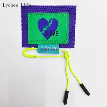 Lychee Life 4Pcs Inspiration Words Ετικέτες ραπτικής υφαντού υφάσματος Ετικέτες Χειροποίητα για Καπέλα Ενδυμάτων Diy Αξεσουάρ Ετικέτας Ραπτικής