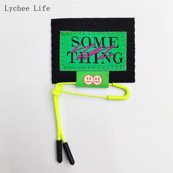 Lychee Life 4Pcs Inspiration Words Ετικέτες ραπτικής υφαντού υφάσματος Ετικέτες Χειροποίητα για Καπέλα Ενδυμάτων Diy Αξεσουάρ Ετικέτας Ραπτικής