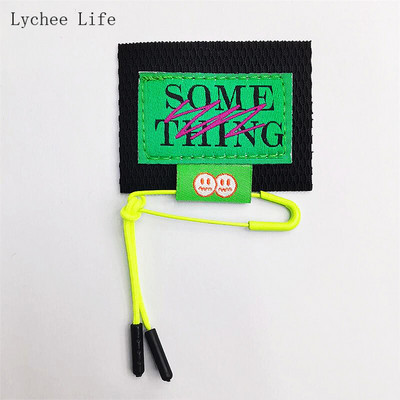 Lychee Life 4Pcs Inspirational Words Tkane tkanine za šivanje etiketa Oznake Ručno izrađene za odjeću Šeširi Diy Šivanje etiketa Dodaci