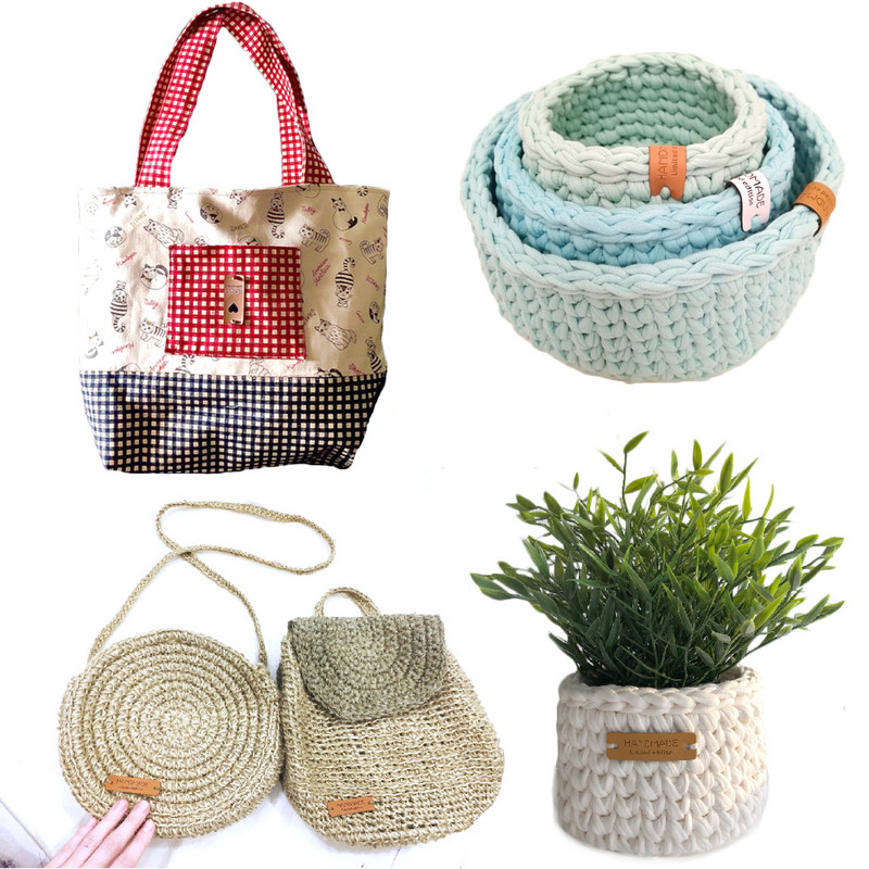 20/50kom kožnih naljepnica Ručno izrađene naljepnice za odjeću izrađenu s ljubavlju Šivanje naljepnica za dar/torbu Ručno izrađene naljepnice 5x2CM