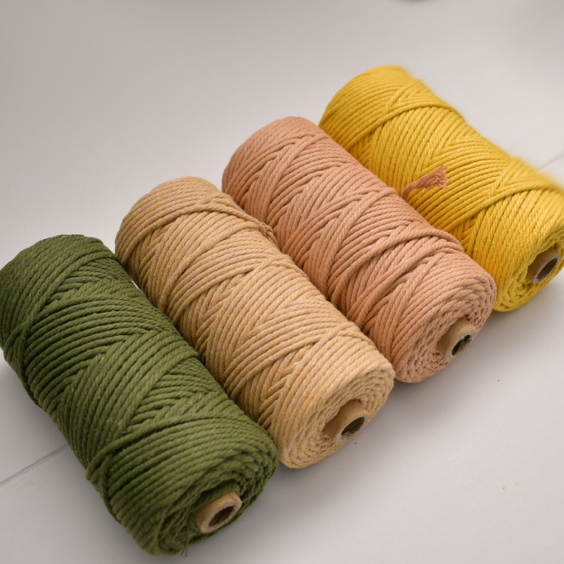 3 mm makrame uže Jednobojni pamučni konac Ručno izrađeni pribor za rukotvorine DIY košara Pletenice arti
