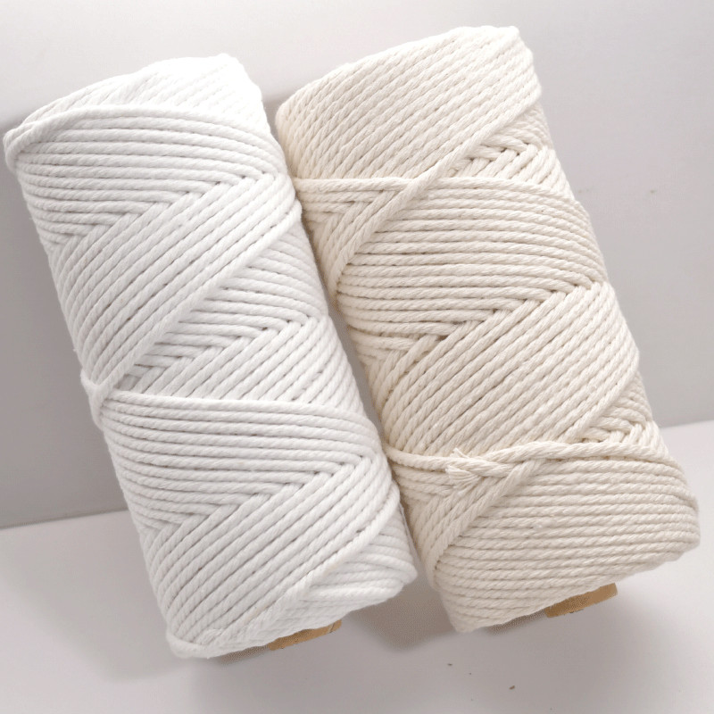 3 mm makrame uže Jednobojni pamučni konac Ručno izrađeni pribor za rukotvorine DIY košara Pletenice arti