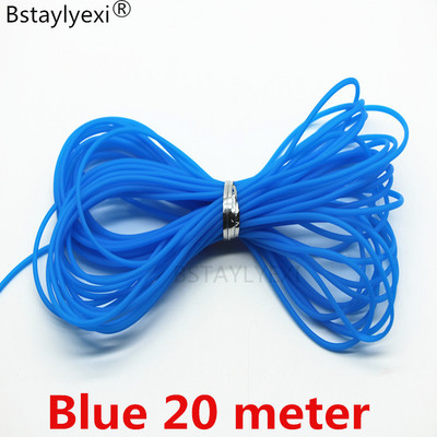 20 méter vegyes színű 10 méteres kötél üreges gumicső ékszerzsinór 2 mm-es fedél memória huzal dekoratív barkács kiegészítők