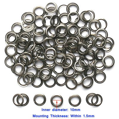 3–10 mm 100 rinkinių metalinių kilpų įvorės apvalūs žiedai, skirti pasidaryk pats.