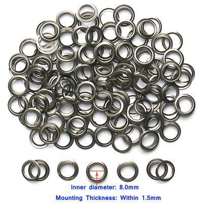 3–10 mm 100 rinkinių metalinių kilpų įvorės apvalūs žiedai, skirti pasidaryk pats.