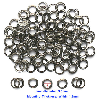 3–10 mm 100 rinkinių metalinių kilpų įvorės apvalūs žiedai, skirti pasidaryk pats.