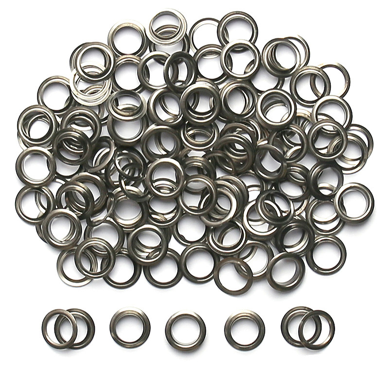 3–10 mm 100 rinkinių metalinių kilpų įvorės apvalūs žiedai, skirti pasidaryk pats.