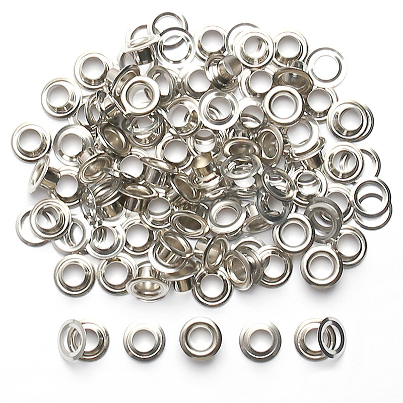 3–10 mm 100 rinkinių metalinių kilpų įvorės apvalūs žiedai, skirti pasidaryk pats.