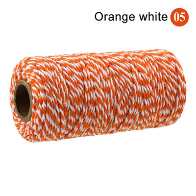 100M/rola pamučne uzice Konop za pečenje Šareni pamuk Rukotvorine uzice Makrame uzica DIY Kućni tekstil Umatanje darova Svadbeni dekor