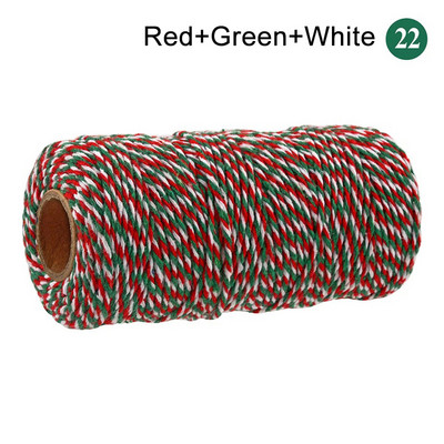 100M/rola pamučne uzice Konop za pečenje Šareni pamuk Rukotvorine uzice Makrame uzica DIY Kućni tekstil Umatanje darova Svadbeni dekor