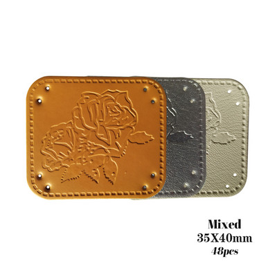 Ručno izrađene kožne naljepnice s cvijetom ruže za odjeću Ručno izrađena Pu flaster s cvijetom za traperice Ruksak Ručno izrađena naljepnica za odjeću