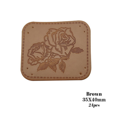 Ručno izrađene kožne naljepnice s cvijetom ruže za odjeću Ručno izrađena Pu flaster s cvijetom za traperice Ruksak Ručno izrađena naljepnica za odjeću