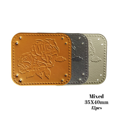 Ručno izrađene kožne naljepnice s cvijetom ruže za odjeću Ručno izrađena Pu flaster s cvijetom za traperice Ruksak Ručno izrađena naljepnica za odjeću