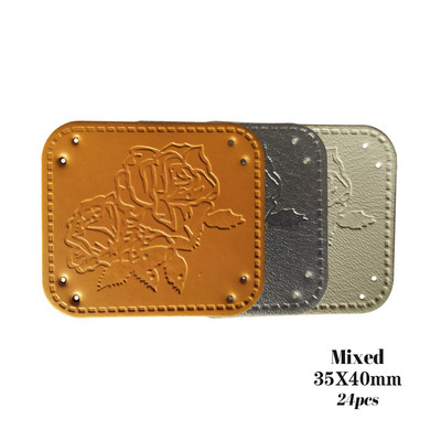 Ručno izrađene kožne naljepnice s cvijetom ruže za odjeću Ručno izrađena Pu flaster s cvijetom za traperice Ruksak Ručno izrađena naljepnica za odjeću