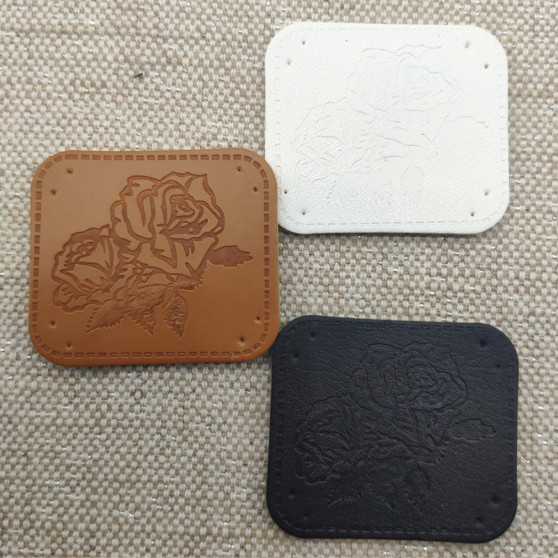 Ručno izrađene kožne naljepnice s cvijetom ruže za odjeću Ručno izrađena Pu flaster s cvijetom za traperice Ruksak Ručno izrađena naljepnica za odjeću