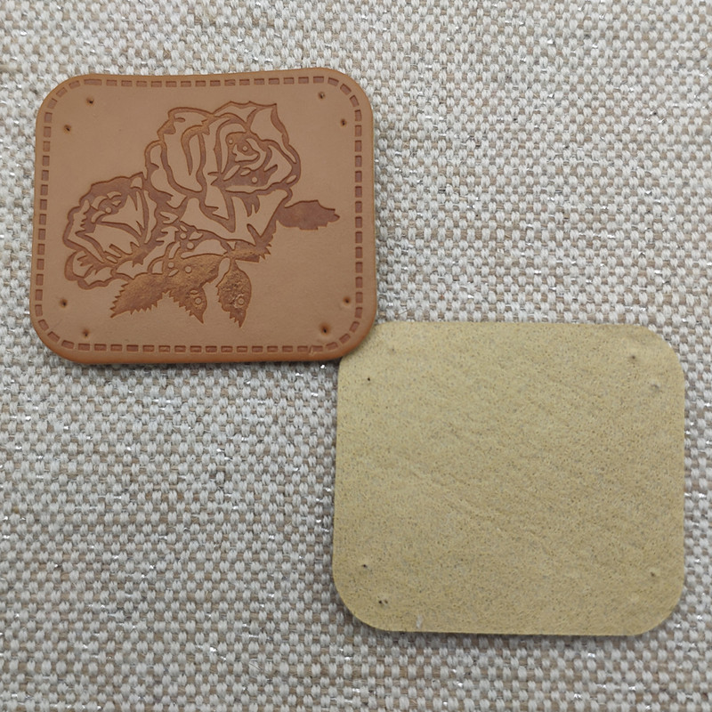 Ručno izrađene kožne naljepnice s cvijetom ruže za odjeću Ručno izrađena Pu flaster s cvijetom za traperice Ruksak Ručno izrađena naljepnica za odjeću