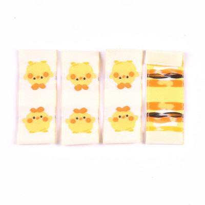 Mješovite boje, životinjski uzorak, 50 komada ručno izrađene tkane naljepnice za naljepnice za odjeću Crtani filmovi Torbe za cipele Oznake za odjeću 15x40 mm CP2779