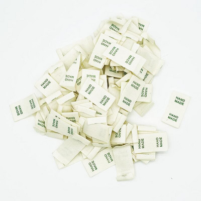 50 vnt. Rankų darbo etiketės Medvilninio audinio etiketės Rankų darbo drabužių etiketės Austos etiketės „pasidaryk pats“ Kepurės Krepšiai Siūti drabužių priedai 15*30 mm