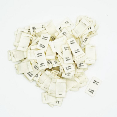 50 vnt. Rankų darbo etiketės Medvilninio audinio etiketės Rankų darbo drabužių etiketės Austos etiketės „pasidaryk pats“ Kepurės Krepšiai Siūti drabužių priedai 15*30 mm