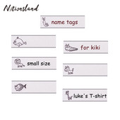 100 vnt / ritinys Lyginamos vardinės etiketės Skalbiamas drabužių audinys Žymeklių rinkinys Vaikiški drabužiai Vardų etiketės Siuvimo priedai
