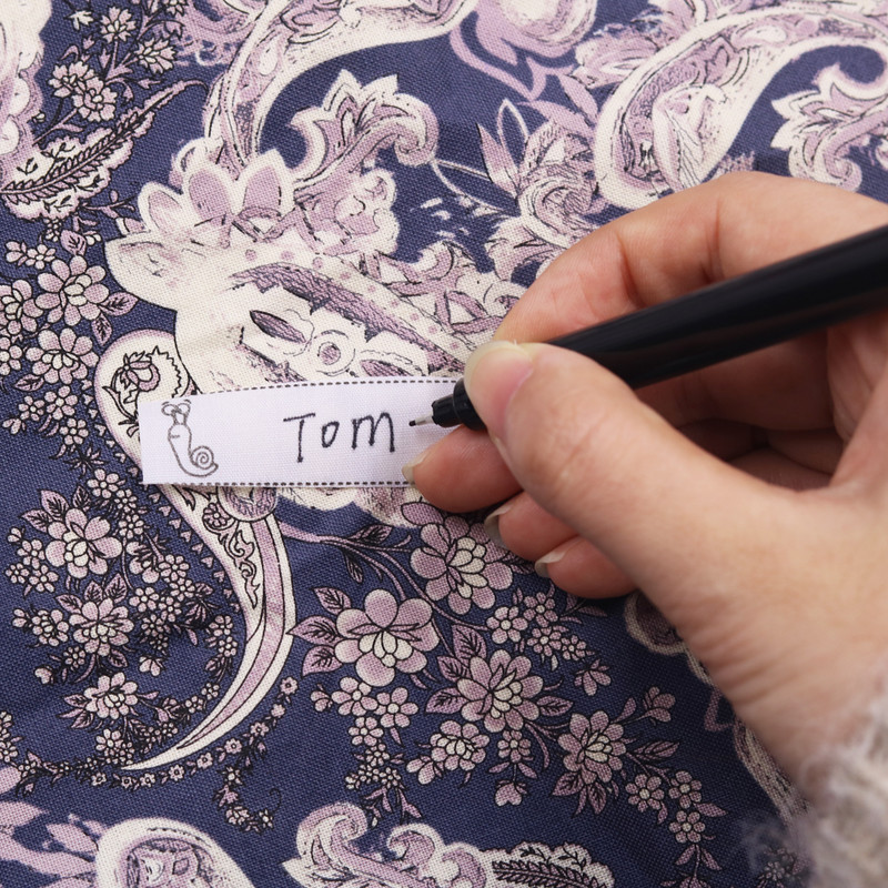 100 vnt / ritinys Lyginamos vardinės etiketės Skalbiamas drabužių audinys Žymeklių rinkinys Vaikiški drabužiai Vardų etiketės Siuvimo priedai