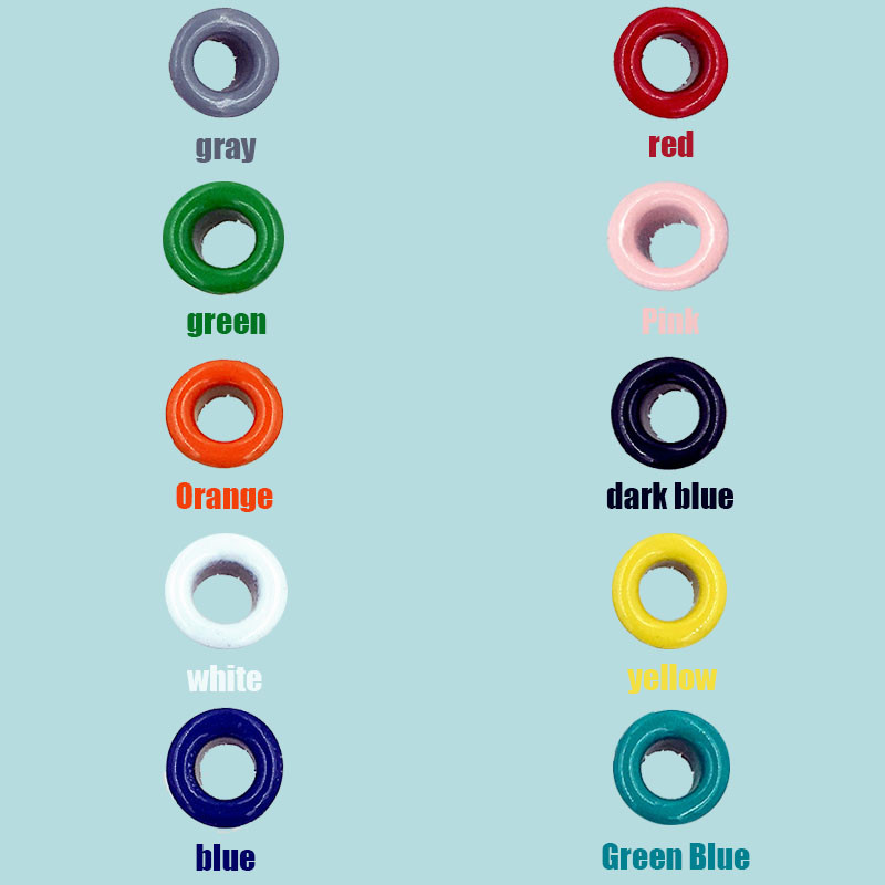 200 rinkinių Akutės Medžiagos spalvos purškiklis Akutės Kniedės Spalvotos sagų skylutės Daugiaspalvė sagtis Batų raišteliai akys