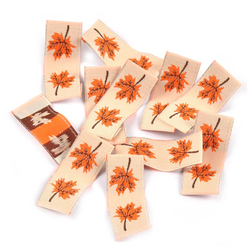 50 buc. Etichete brodate de artar maro/ciuperci Accesorii de cusut Genți de îngrijire lavabile Etichete de îmbrăcăminte Artizanat manual C3159