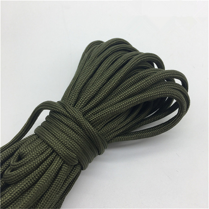10 meetrit/partii 6 mm tahke langevarju nöör paela köis Mil Spec Type One Strand ronimine telkimise ellujäämisvarustus Paracord