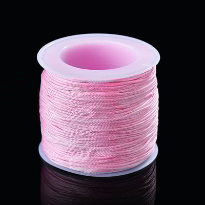 50 metrov/rola 0,8 mm neónová nylonová šnúrka, čínsky uzol, makramé šnúrka, náramok, pletená šnúrka, strapce, korálkovanie, niť