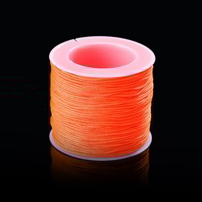 50 metrov/rola 0,8 mm neónová nylonová šnúrka, čínsky uzol, makramé šnúrka, náramok, pletená šnúrka, strapce, korálkovanie, niť