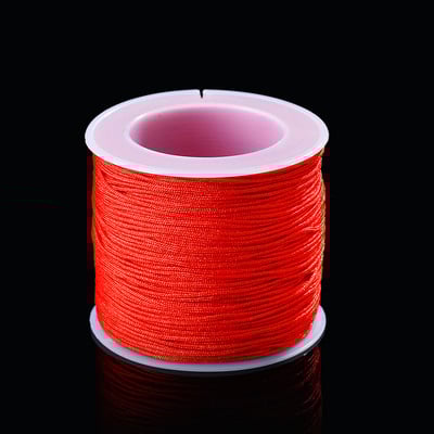 50 metrov/rola 0,8 mm neónová nylonová šnúrka, čínsky uzol, makramé šnúrka, náramok, pletená šnúrka, strapce, korálkovanie, niť
