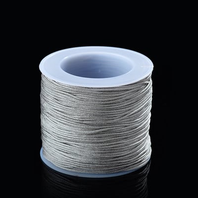 50 metrov/rola 0,8 mm neónová nylonová šnúrka, čínsky uzol, makramé šnúrka, náramok, pletená šnúrka, strapce, korálkovanie, niť