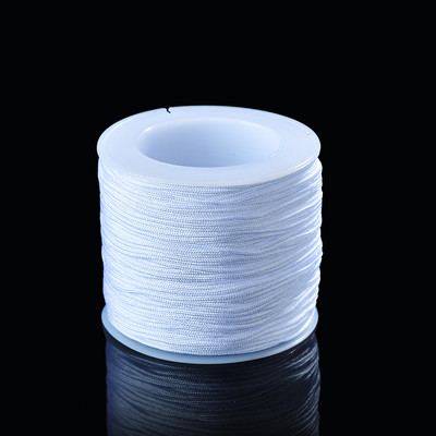 50 metrov/rola 0,8 mm neónová nylonová šnúrka, čínsky uzol, makramé šnúrka, náramok, pletená šnúrka, strapce, korálkovanie, niť