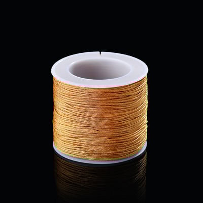 50 metrov/rola 0,8 mm neónová nylonová šnúrka, čínsky uzol, makramé šnúrka, náramok, pletená šnúrka, strapce, korálkovanie, niť