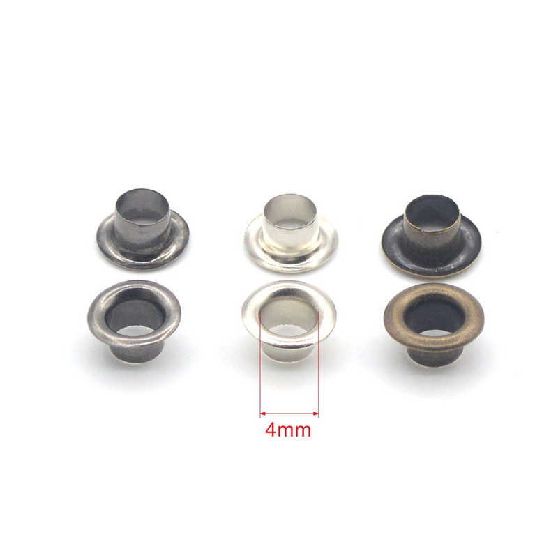 KALASO 100 szett keskeny élű 4 mm-es bronz színű tiszta sárgaréz anyagból átvezető lyuk alátéttel Fit bőr kézműves cipő övsapka