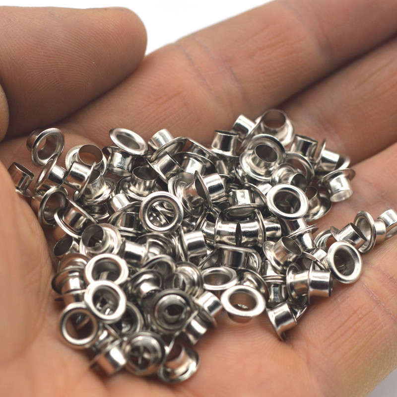 KALASO 100 szett keskeny élű 4 mm-es bronz színű tiszta sárgaréz anyagból átvezető lyuk alátéttel Fit bőr kézműves cipő övsapka