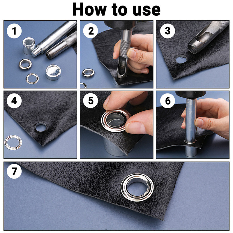 LMDZ 100 kompleta/vreći Metalne ušice od 12 mm s ušicama za DIY Scrapbooking Kapa Kožna torba za remen za cipele Oznaka Dodaci za odjeću