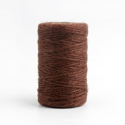 50 M/rullī krāsaina džutas aukla, dabīga audekla Hesijas aukla, kaņepju virve, džutas aukla mākslas darbiem. Dāvanu iesaiņojums