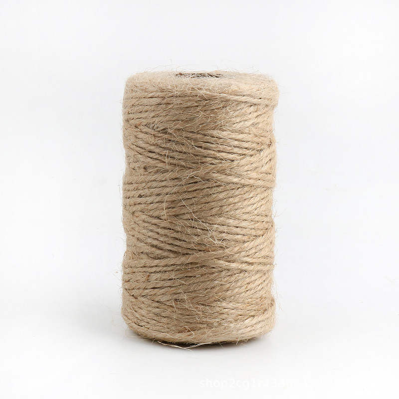 50 M/rullī krāsaina džutas aukla, dabīga audekla Hesijas aukla, kaņepju virve, džutas aukla mākslas darbiem. Dāvanu iesaiņojums