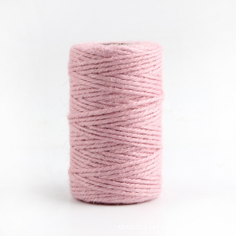 50 M/rullī krāsaina džutas aukla, dabīga audekla Hesijas aukla, kaņepju virve, džutas aukla mākslas darbiem. Dāvanu iesaiņojums