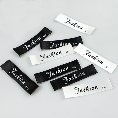 Customized 100pcs/lot clothing labels , printed Cotton Label, S-5XL