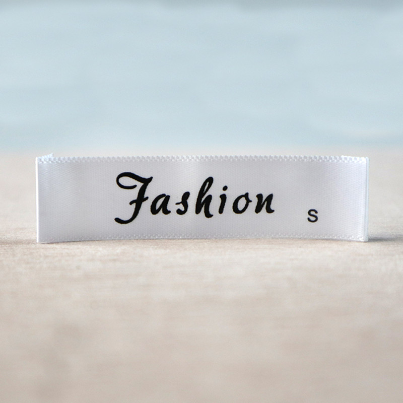 Individualizuotos 100 vnt / partijos drabužių etiketės, atspausdinta medvilnės etiketė, S-5XL