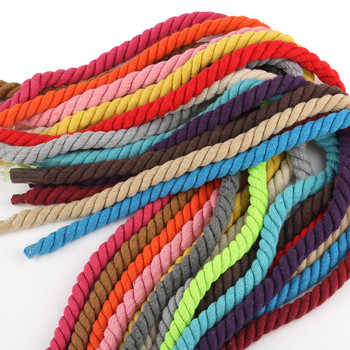 5 метра 10 мм 3 части Усукани 100% цветни памучни шнурове/въже за чанта Начало Декор Направи си сам текстилни аксесоари