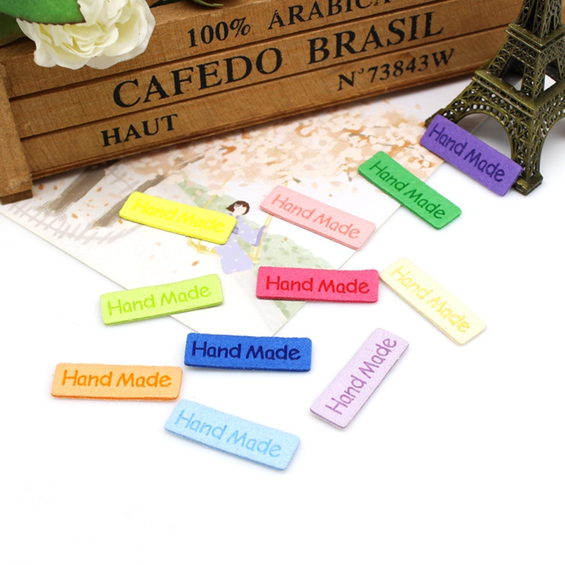 30kom/lot Ručno izrađena etiketa za oznake odjeće Ručno izrađena oznaka Vlaknasta kožna etiketa DIY šeširi Torbe Dodaci za šivanje 54*15MM