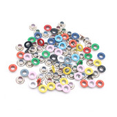 100 kompleta 10 mješavina boja 4 MM 5 MM 6 MM Rupe za metal Boja Šarene ušice Zakovice Kopče Prstenovi s podloškom za DIY cipele Remen Šešir Dekor