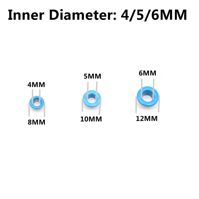 100 kompleta 10 mješavina boja 4 MM 5 MM 6 MM Rupe za metal Boja Šarene ušice Zakovice Kopče Prstenovi s podloškom za DIY cipele Remen Šešir Dekor
