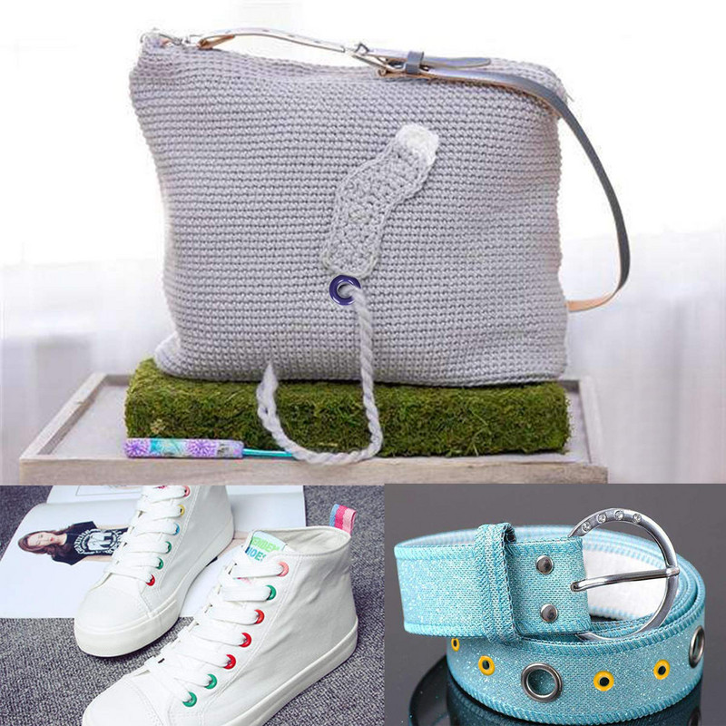 100 kompleta 10 mješavina boja 4 MM 5 MM 6 MM Rupe za metal Boja Šarene ušice Zakovice Kopče Prstenovi s podloškom za DIY cipele Remen Šešir Dekor