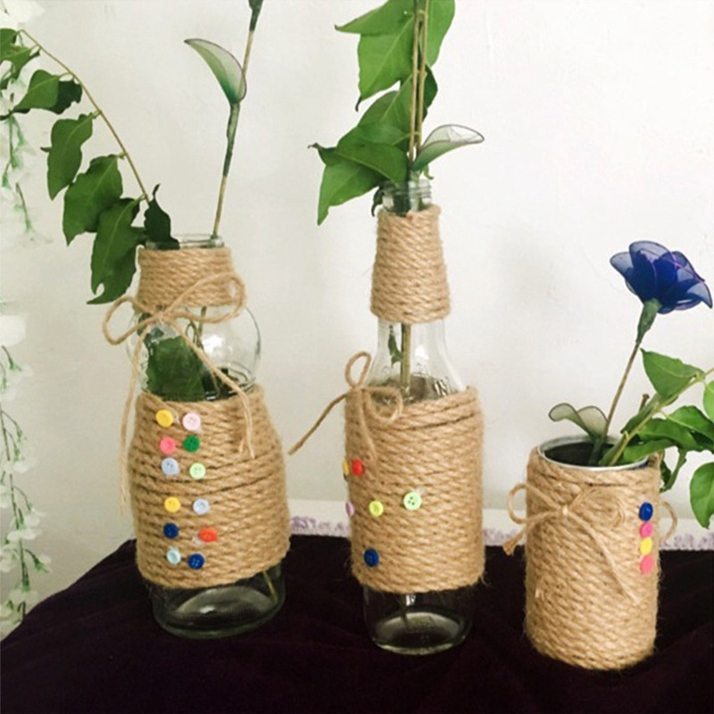 Dabīga vintage džutas aukla virves aukla DIY roku darbs kāzu džutas aukla lente amatniecības diegi mājas ballītes dekorēšana 1/2/3/5/6/8/10 mm